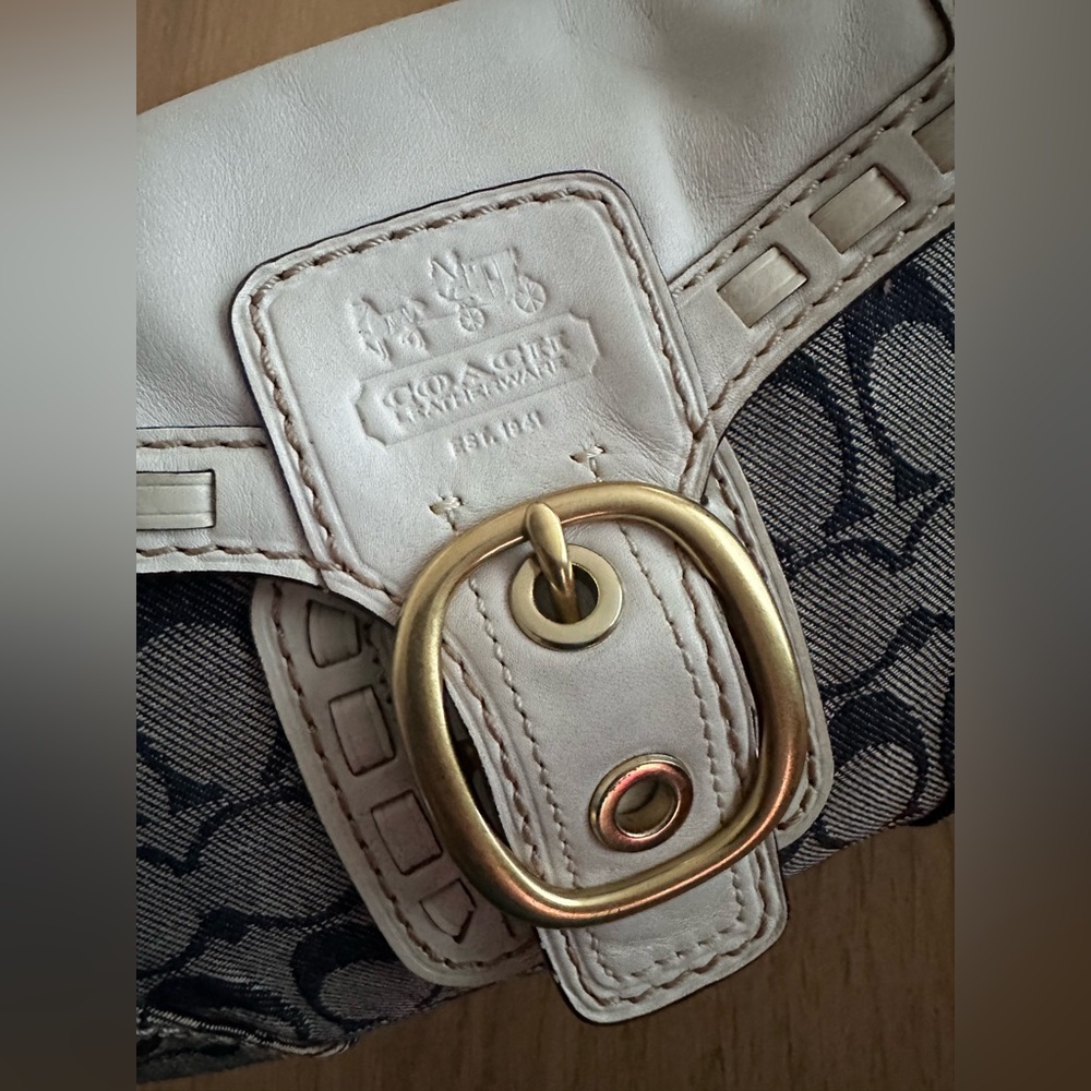 Coach Bleeker Denim Shoulder Bag - Picture 9 of 14